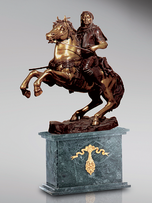 Итальянская бронзовая статуя Arabian horseman I фабрики Fonderia Artistica Ruocco
