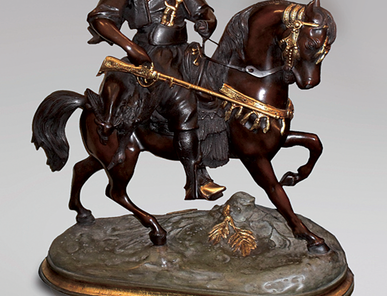Итальянская бронзовая статуя Arabian horseman II фабрики Fonderia Artistica Ruocco