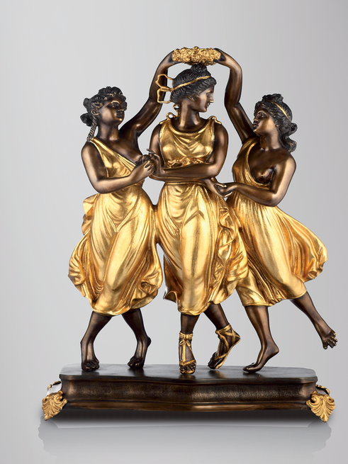Итальянская бронзовая статуя Canova’s dancing girls фабрики Fonderia Artistica Ruocco