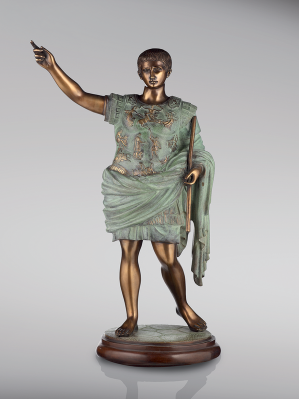 Итальянская бронзовая статуя Caesar Augustus фабрики Fonderia Artistica Ruocco