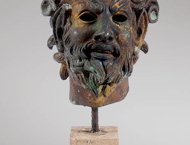 Итальянская бронзовая статуя Faun’s head фабрики Fonderia Artistica Ruocco