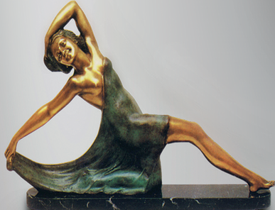 Итальянская бронзовая статуя Woman dancer фабрики Fonderia Artistica Ruocco