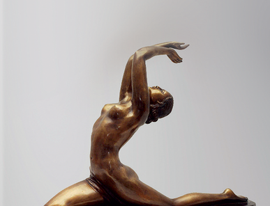 Итальянская бронзовая статуя French woman dancer фабрики Fonderia Artistica Ruocco