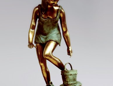 Итальянская бронзовая статуя Rebecca at the source фабрики Fonderia Artistica Ruocco