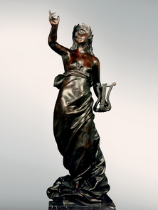 Итальянская бронзовая статуя Venus with lyra фабрики Fonderia Artistica Ruocco