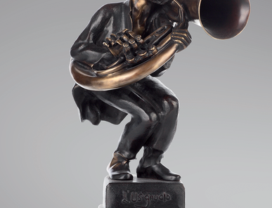 Итальянская бронзовая статуя Trumpeter фабрики Fonderia Artistica Ruocco