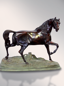 Итальянская бронзовая статуя French horse фабрики Fonderia Artistica Ruocco