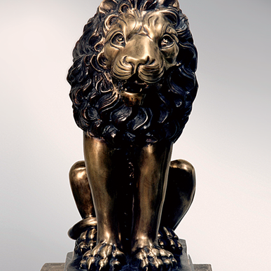 Итальянская бронзовая статуя Sitted lion фабрики Fonderia Artistica Ruocco