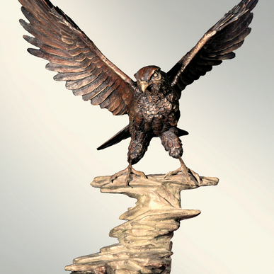 Итальянская бронзовая статуя Hawk фабрики Fonderia Artistica Ruocco