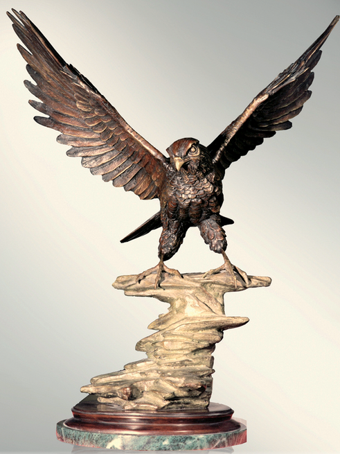 Итальянская бронзовая статуя Hawk фабрики Fonderia Artistica Ruocco