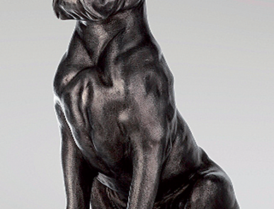 Итальянская бронзовая статуя Boxer dog фабрики Fonderia Artistica Ruocco