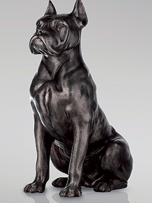 Итальянская бронзовая статуя Boxer dog фабрики Fonderia Artistica Ruocco