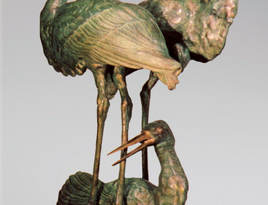 Итальянская бронзовая статуя Herons group фабрики Fonderia Artistica Ruocco