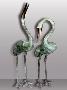 Итальянская бронзовая статуя Pair of Flamingos  фабрики Fonderia Artistica Ruocco