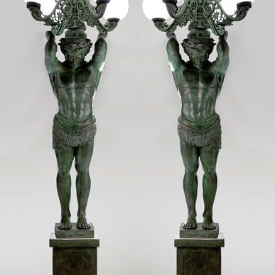 Итальянские бронзовые статуи Telamons фабрики Fonderia Artistica Ruocco