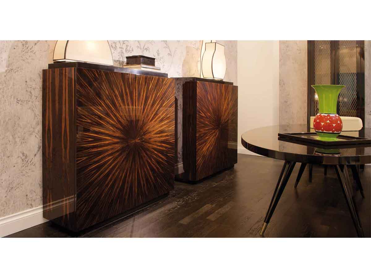 Ebony wood cabinets
