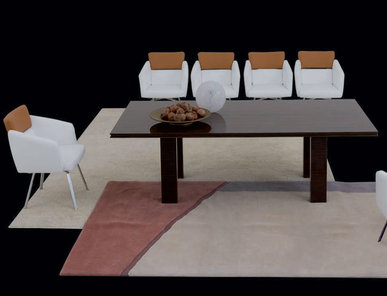 Итальянский стол и стулья ADAM 02 Luxury фабрики IL LOF