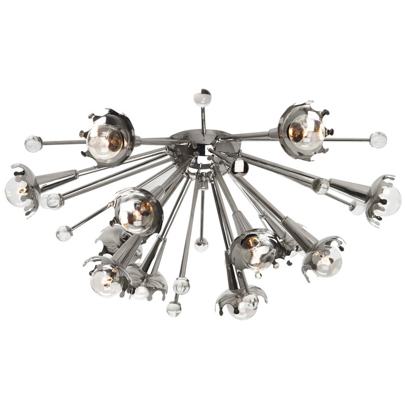 Люстра Sputnik Flush Mount Nickel фабрики JONATHAN ADLER