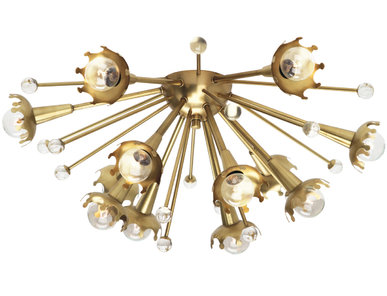 Люстра Sputnik Flush Mount Brass фабрики JONATHAN ADLER