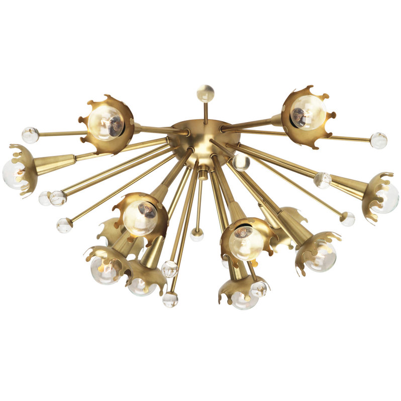 Люстра Sputnik Flush Mount Brass фабрики JONATHAN ADLER