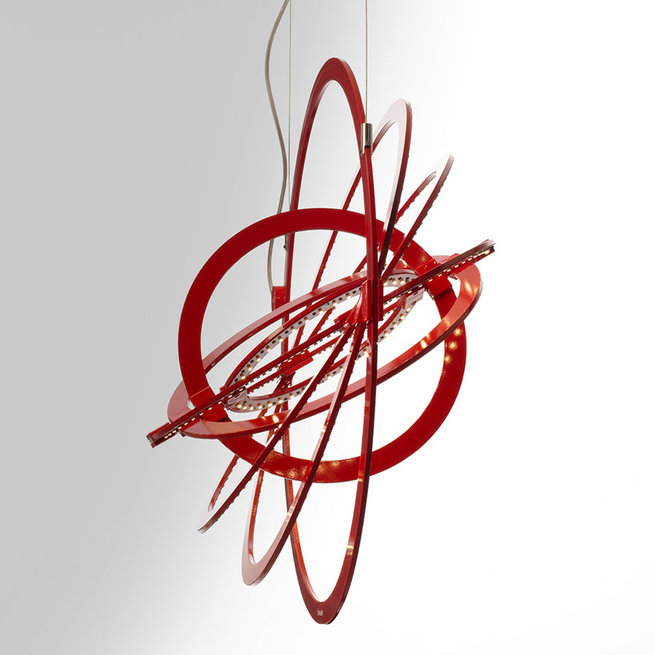 Итальянская люстра Copernico 500 Red фабрики ARTEMIDE