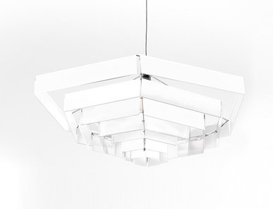 Итальянская люстра Lampada Esagonale 82 White фабрики ARTEMIDE