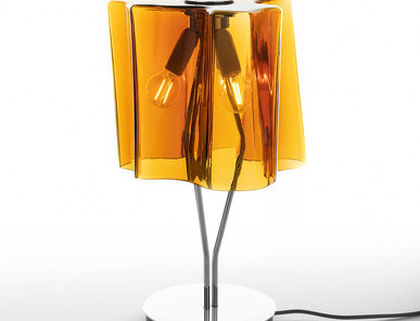 Итальянская настольная лампа Logico Mini Tobacco/Chrome фабрики ARTEMIDE