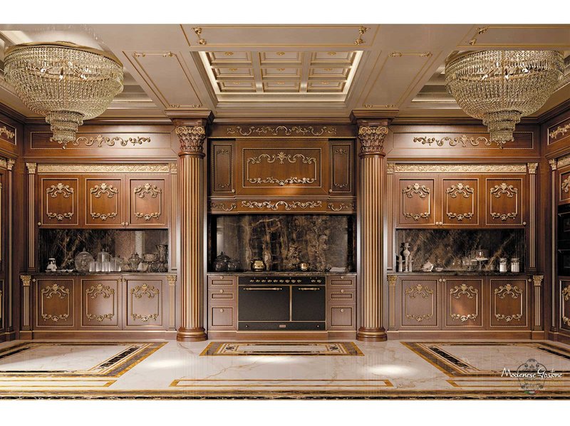 Итальянская кухня Royal Walnut фабрики Modenese Gastone