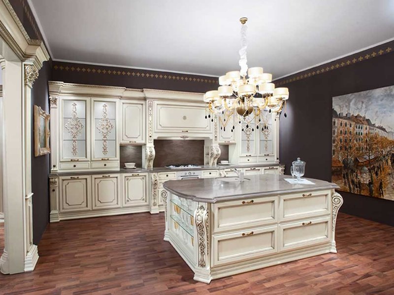 Итальянская кухня Cassiopea Laccata Bianco Latte фабрики TOMASSI Итальянская кухня Cassiopea Laccata Bianco Latte фабрики TOMASSI
