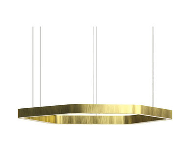 Люстра Light Ring Horizontal Polygonal D80 Brass от дизайнера Massimo Castagna