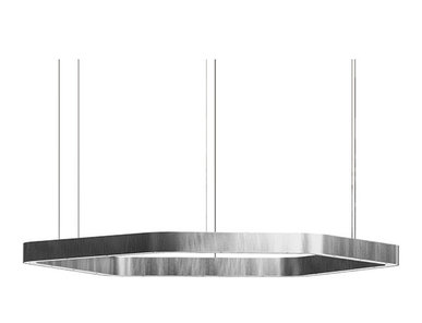 Люстра Light Ring Horizontal Polygonal D90 Nickel от дизайнера Massimo Castagna