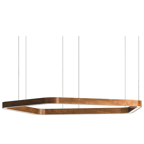 Люстра Light Ring Horizontal Polygonal D100 Copper от дизайнера Massimo Castagna