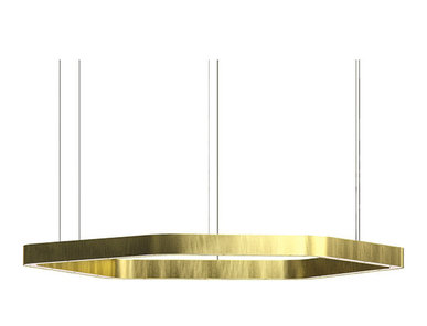 Люстра Light Ring Horizontal Polygonal D90 Brass от дизайнера Massimo Castagna