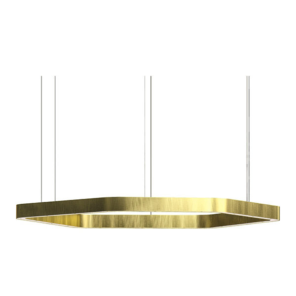 Люстра Light Ring Horizontal Polygonal D90 Brass от дизайнера Massimo Castagna