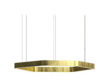 Люстра Light Ring Horizontal Polygonal D70 Brass от дизайнера Massimo Castagna