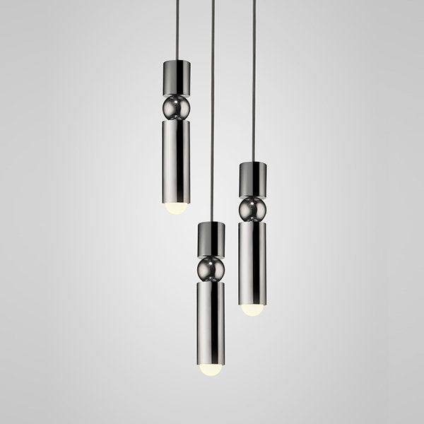 Светильник подвесной Fulcrum Light 3 lamps Chrome от дизайнера Lee Broom