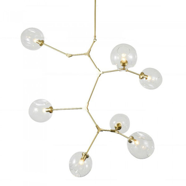 Люстра Branching Bubbles 7 Vertical Gold от дизайнера Lindsey Adelman