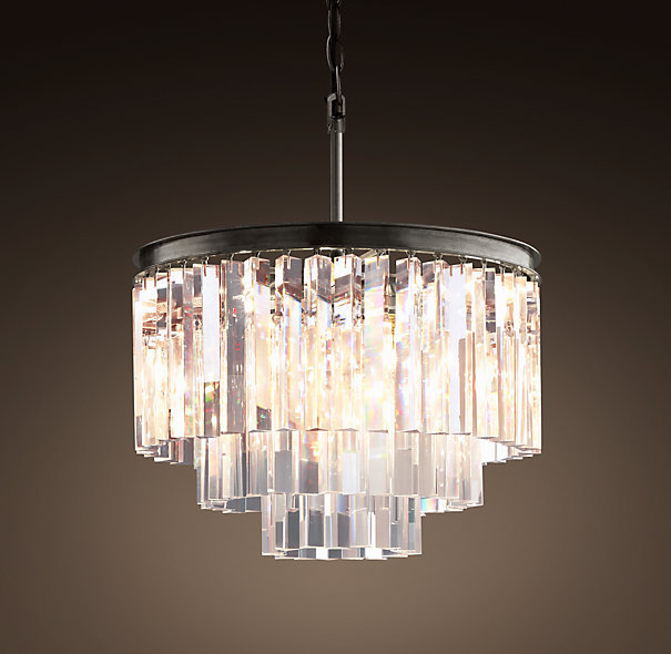 Люстра Odeon Clear Glass Hanging Chandelier 3 Rings фабрики Restoration Hardware