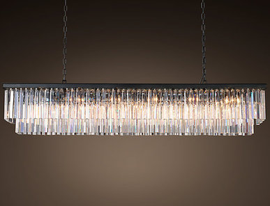Люстра Odeon Clear Glass Hanging Chandelier D12 фабрики Restoration Hardware