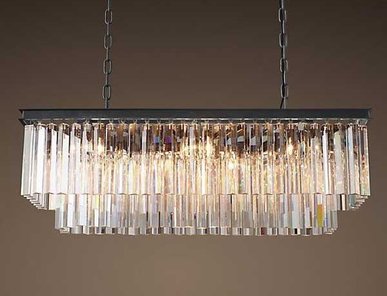 Люстра Odeon Clear Glass Hanging Chandelier D10 фабрики Restoration Hardware