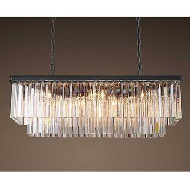 Люстра Odeon Clear Glass Hanging Chandelier D10 фабрики Restoration Hardware