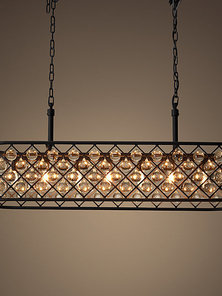 Люстра Spencer Rectangular Hanging Chandelier 100 фабрики Restoration Hardware