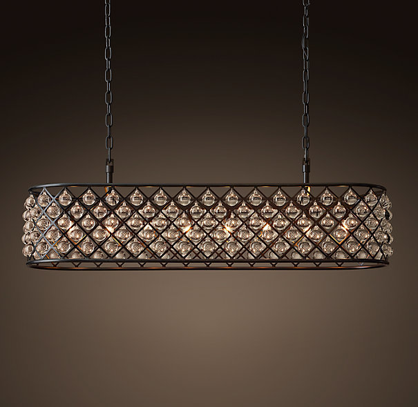 Люстра Spencer Rectangular Hanging Chandelier 120 фабрики Restoration Hardware