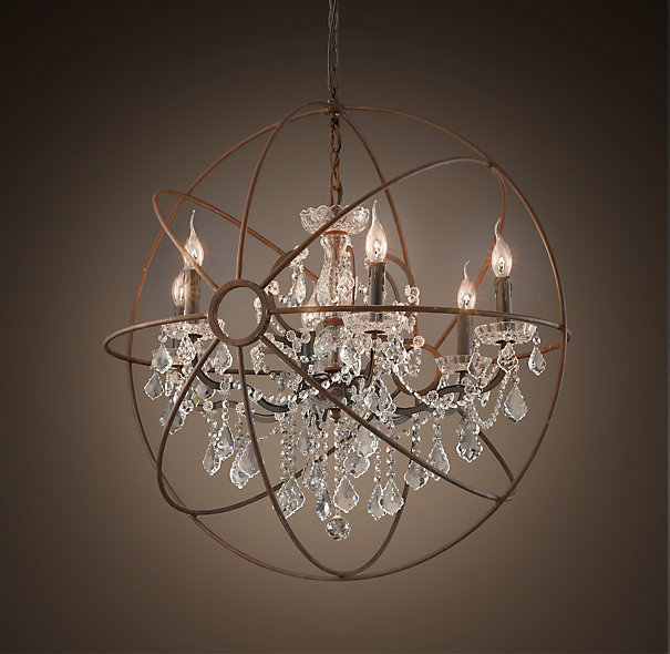 Люстра Loft Foucault's Crystal Chandelier 8 фабрики Restoration Hardware