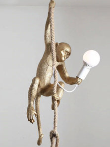 Светильник Monkey Gold Lamp Ceiling фабрики Seletti