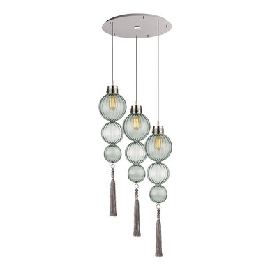 Люстра MEDINA ROUND 3 LIGHT NICKEL фабрики HEATHFIELD & CO