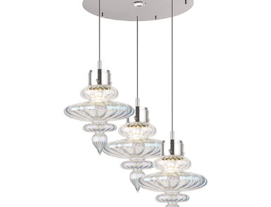 Люстра BASILICA ROUND 3 LIGHT NICKEL фабрики HEATHFIELD & CO