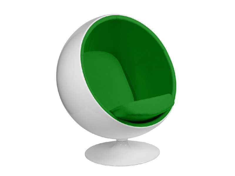 Кресло Ball Chair зеленая ткань от дизайнера Eero Aarnio