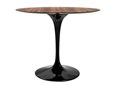 Стол Tulip Table D90 темный орех, черная база от дизайнера EERO SAARINEN