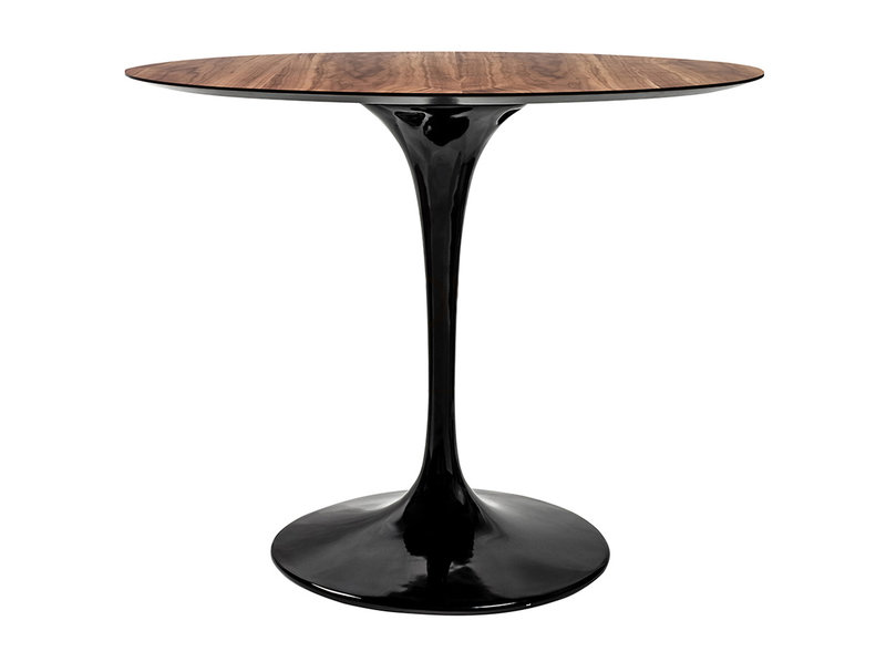 Стол Tulip Table D90 темный орех, черная база от дизайнера EERO SAARINEN
